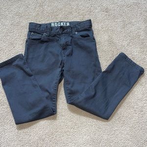 Sold- Grey Rocker Jeans with adjustable waist and clip closure